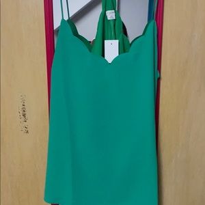 J.Crew Scallop trim Tank Top